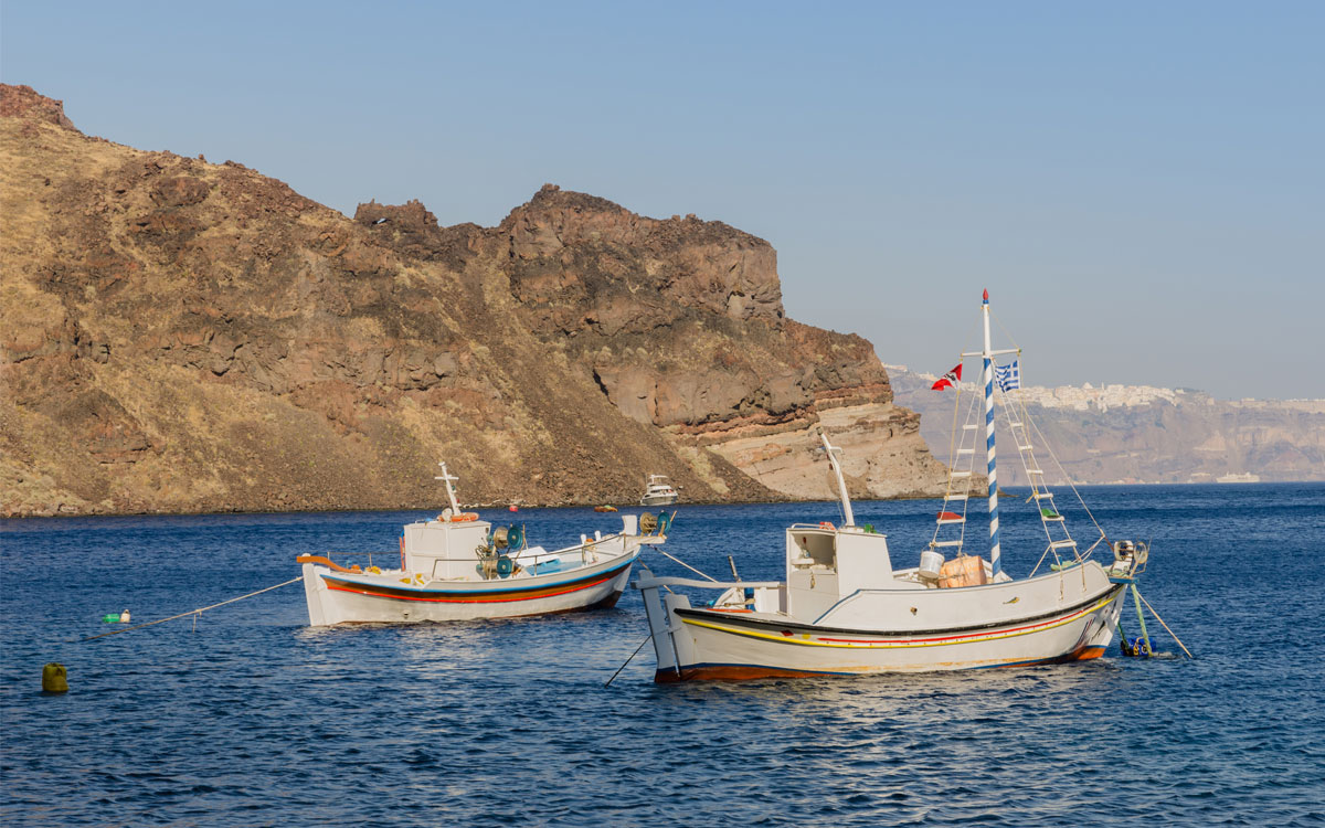 Τα καίκια στην Θηρασιά